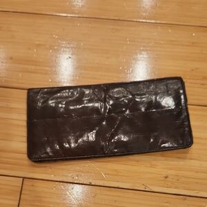 Brown Eel Skin Leather Wallet